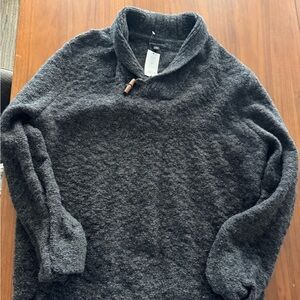 Banana Republic Dark Gray Shawl Collar Sweater